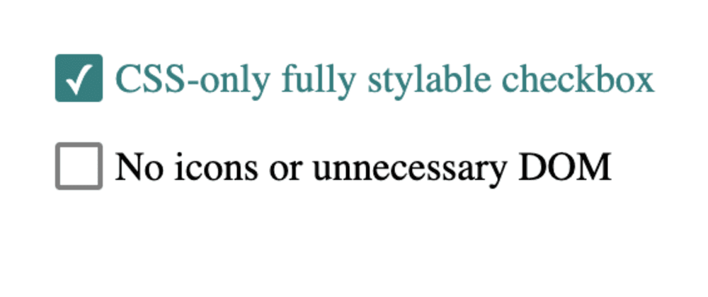 Styling a checkbox with only CSS