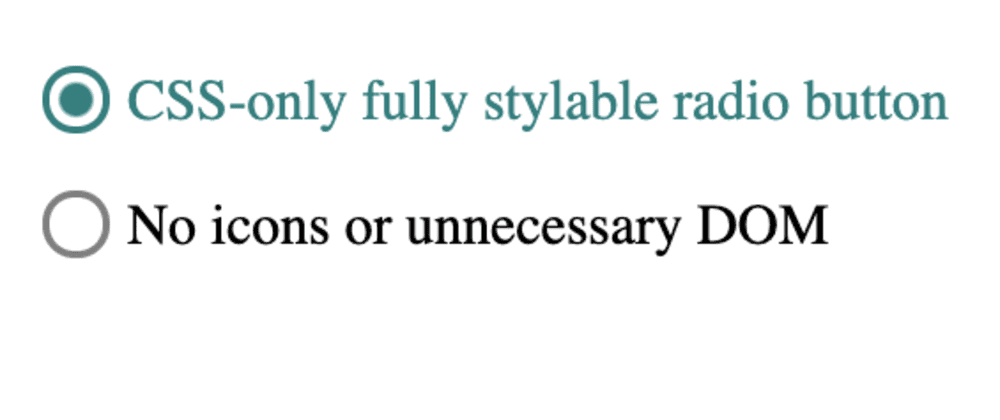 Styling a radio button with only CSS