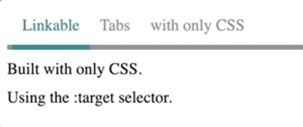 Building Linkable Tabs with only CSS